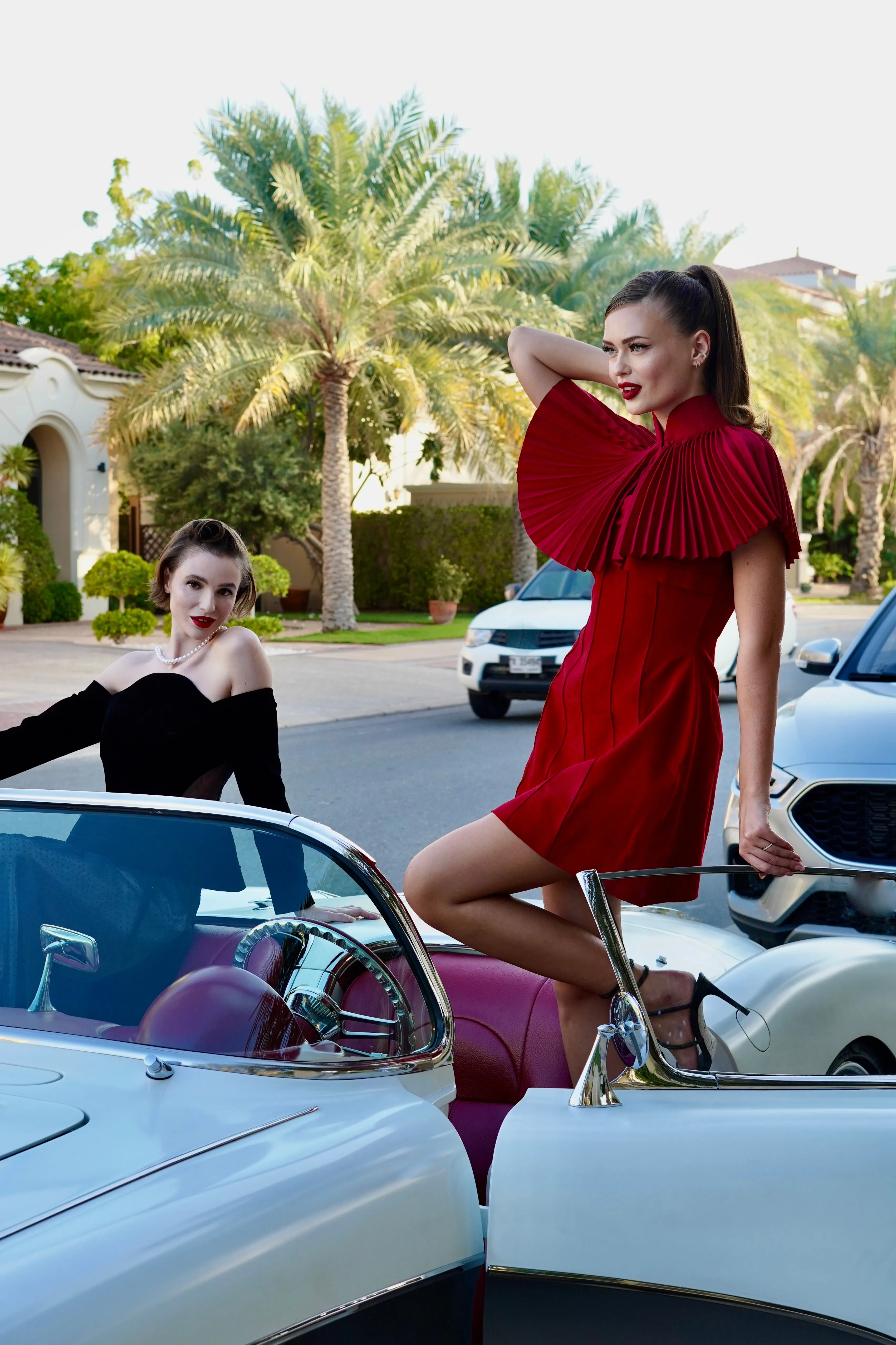 Lady in Red Mini Dress