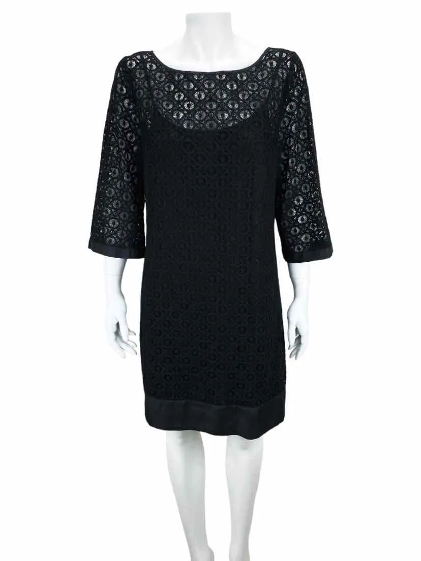 Laundry by Shelli Segal, Women's Lace Shift Dress, Black, Size 10