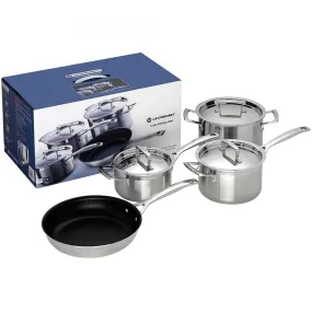 Le Creuset 3-Ply Stainless Steel 4 Piece Cookware Set