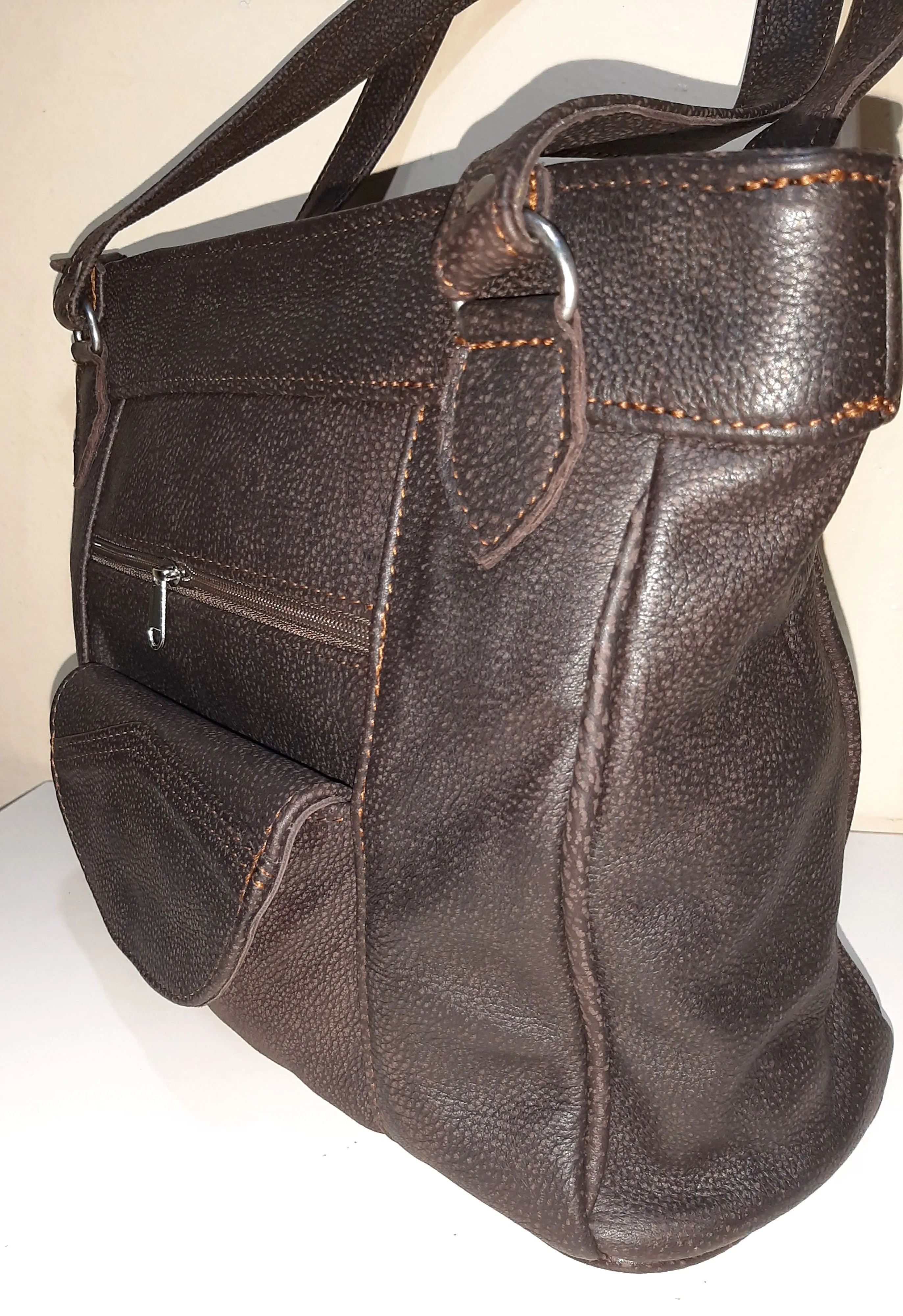 Leather tote organizer