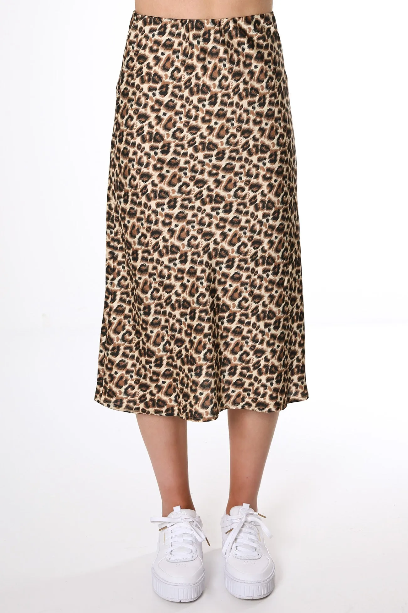 Leopard Midi Skirt Print