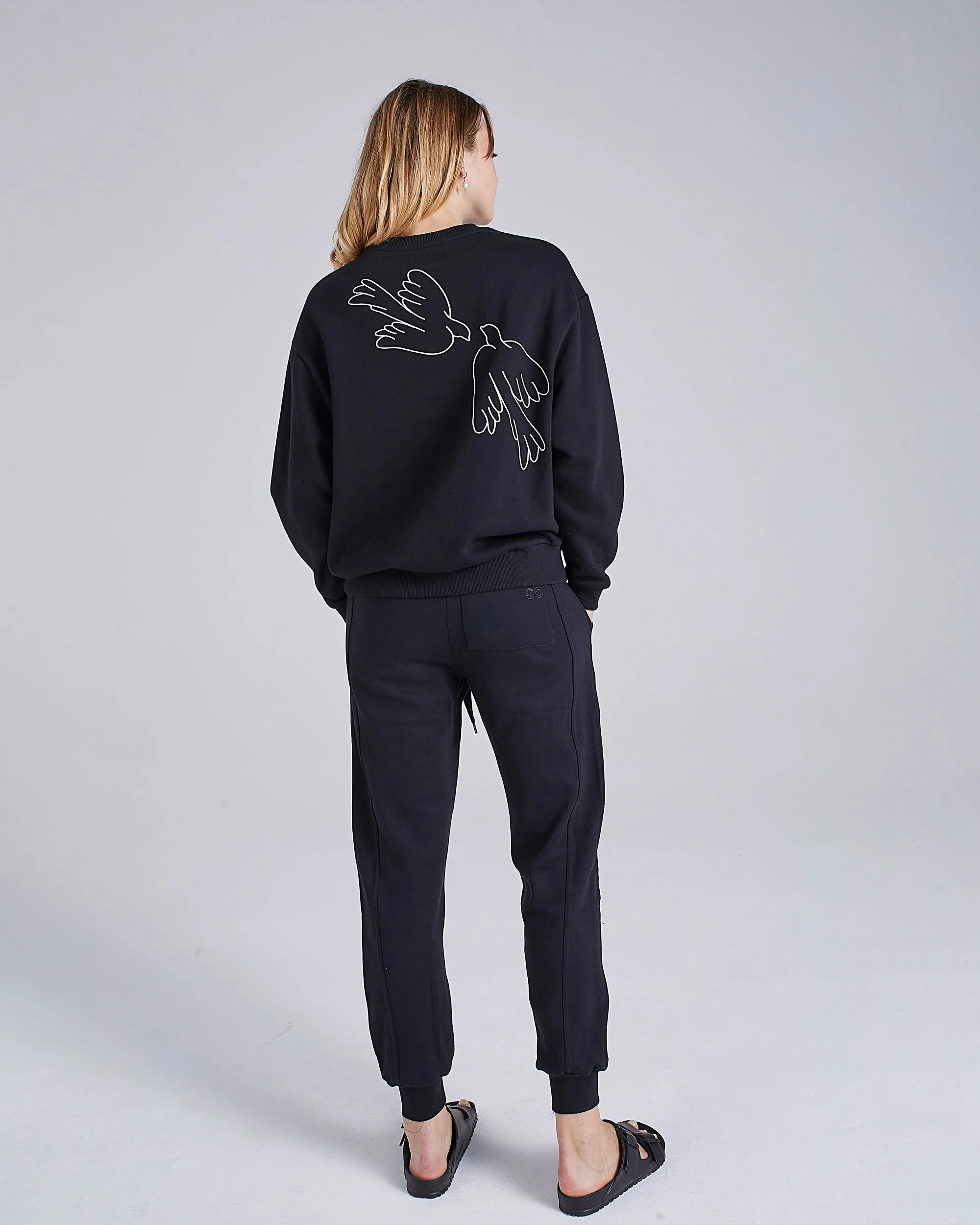 Love Doves Embroidered Sweatshirt by Cape Cove