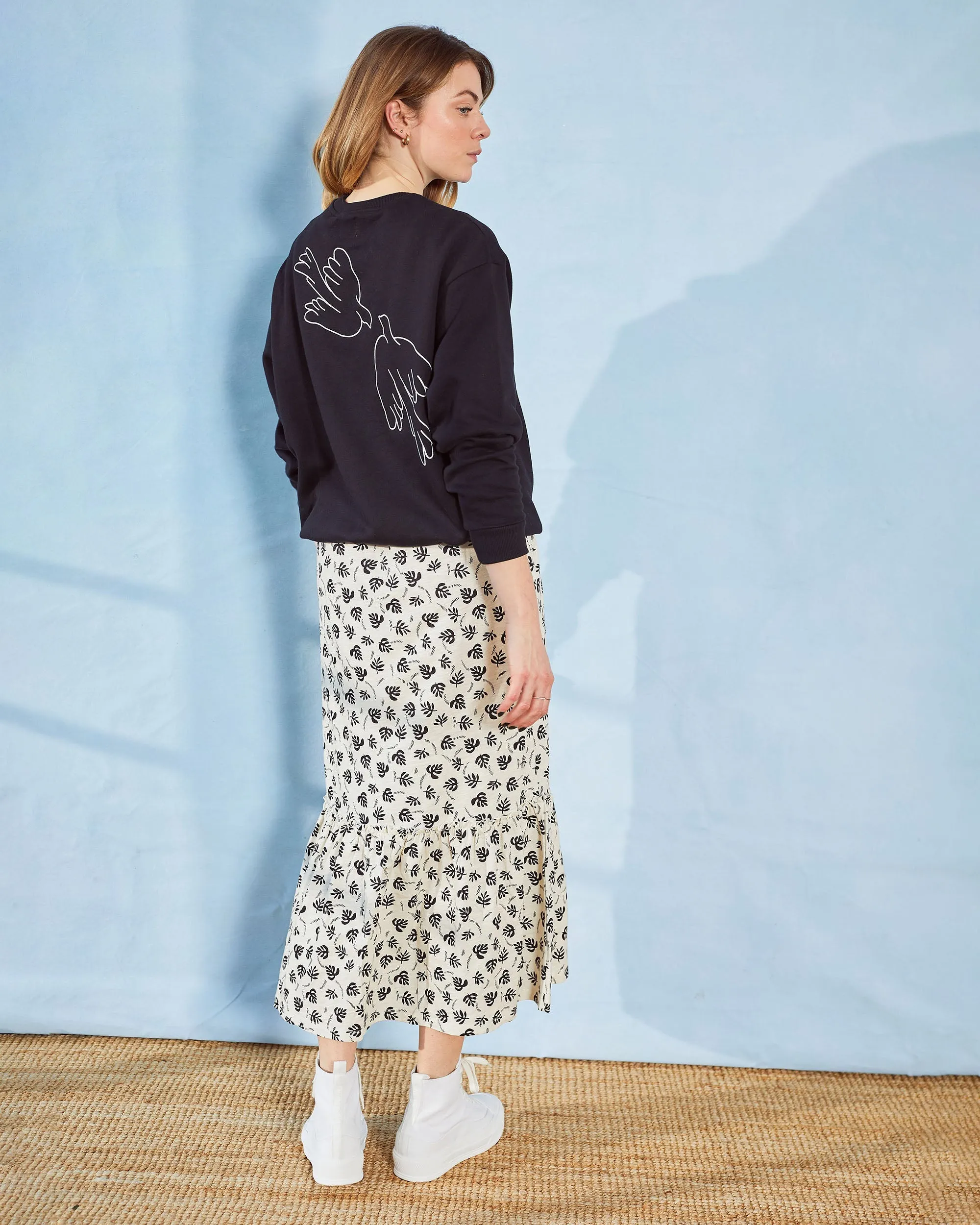 Love Doves Embroidered Sweatshirt by Cape Cove