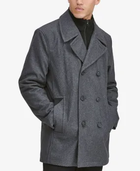 Marc New York Men's Peacoat with Insert Bib, Gray