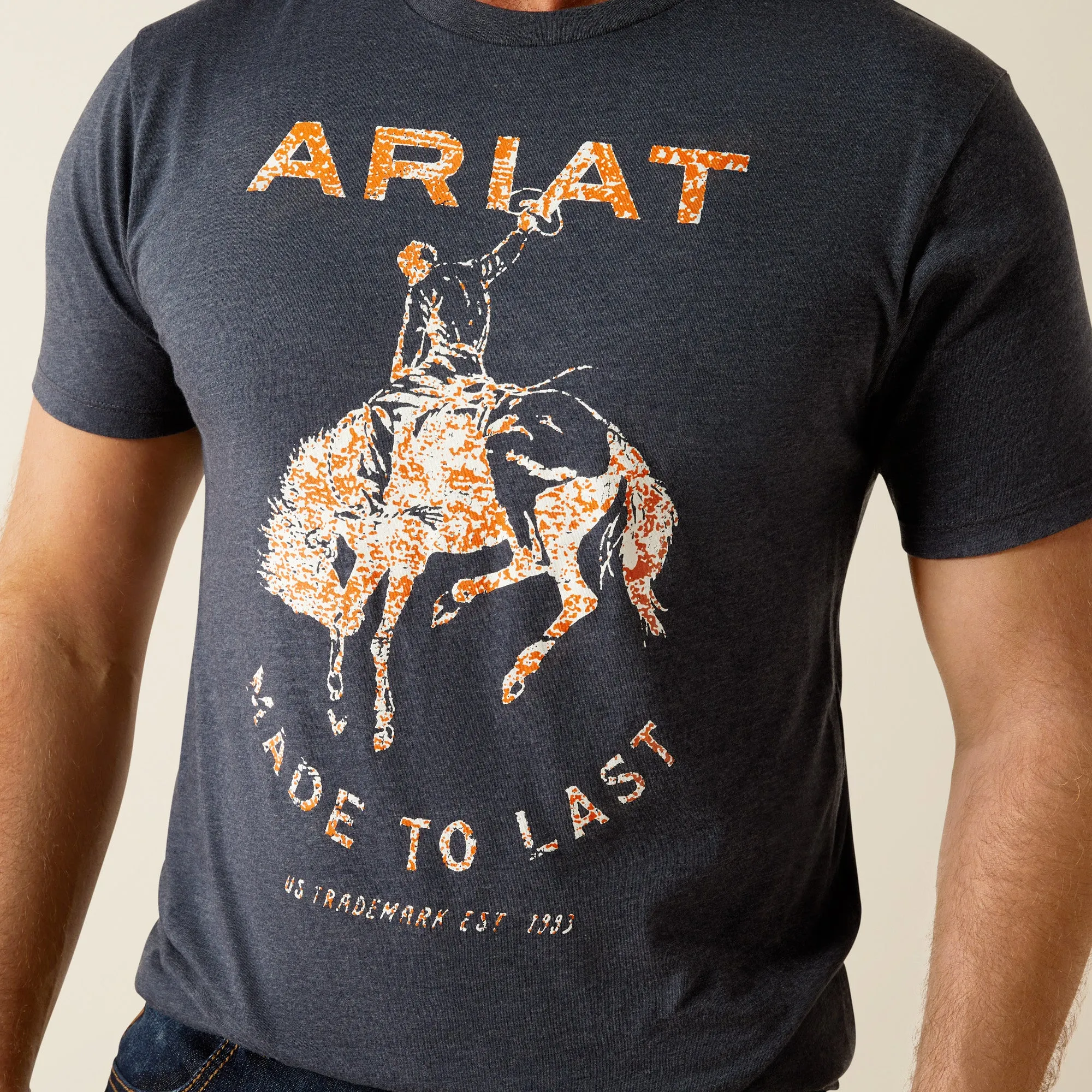 Men's Ariat Made To Last Bronco Short Sleeve T-Shirt - 10053986