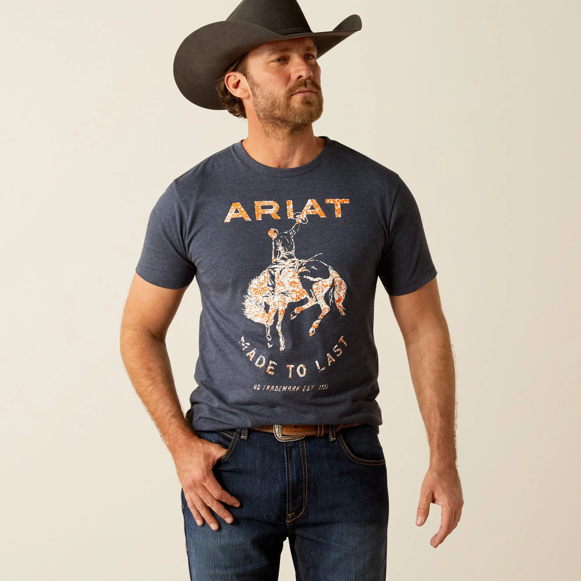 Men's Ariat Made To Last Bronco Short Sleeve T-Shirt - 10053986