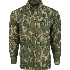 Men's Mesh Back Fly Weight Turkey Shirt- Mossy Oak Greenleaf