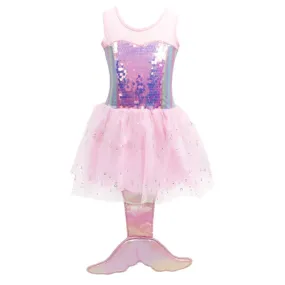 Mermaid Dress with Tail - Pink