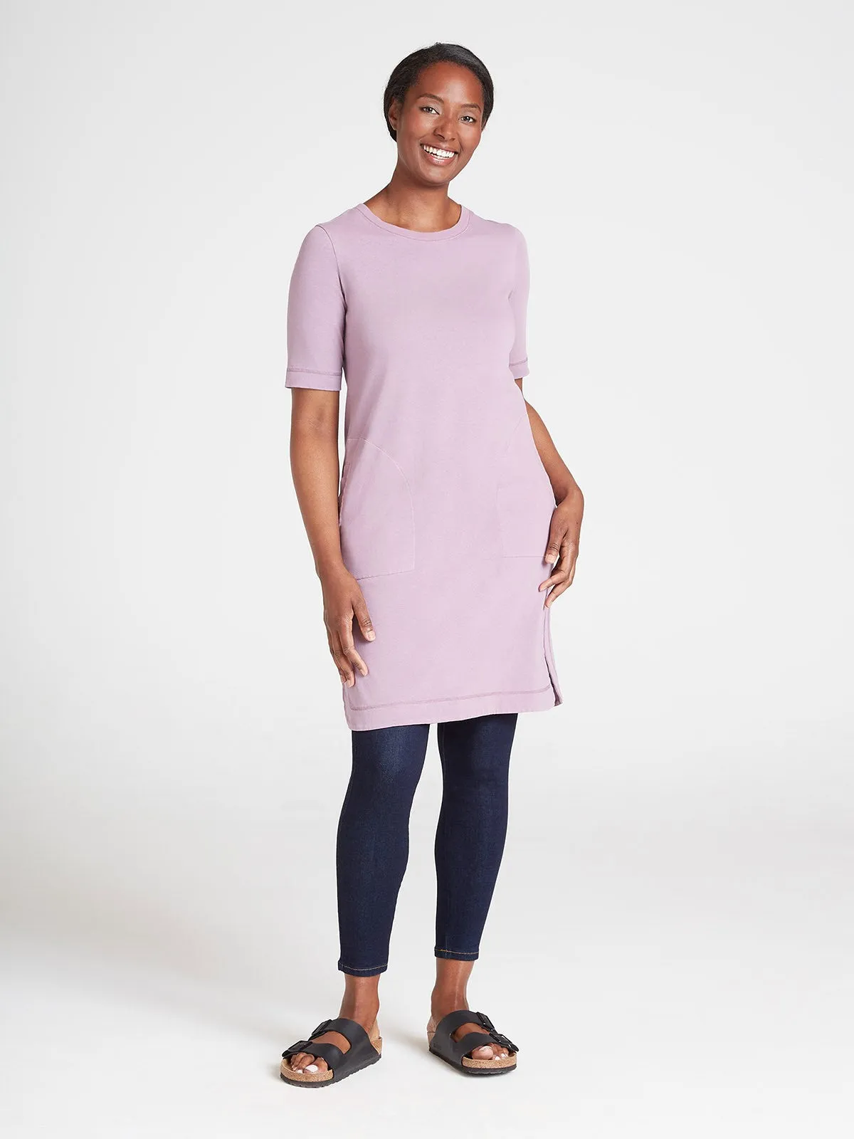 Milani  Fairtrade Organic Cotton Sweat Dress - Lilac Purple