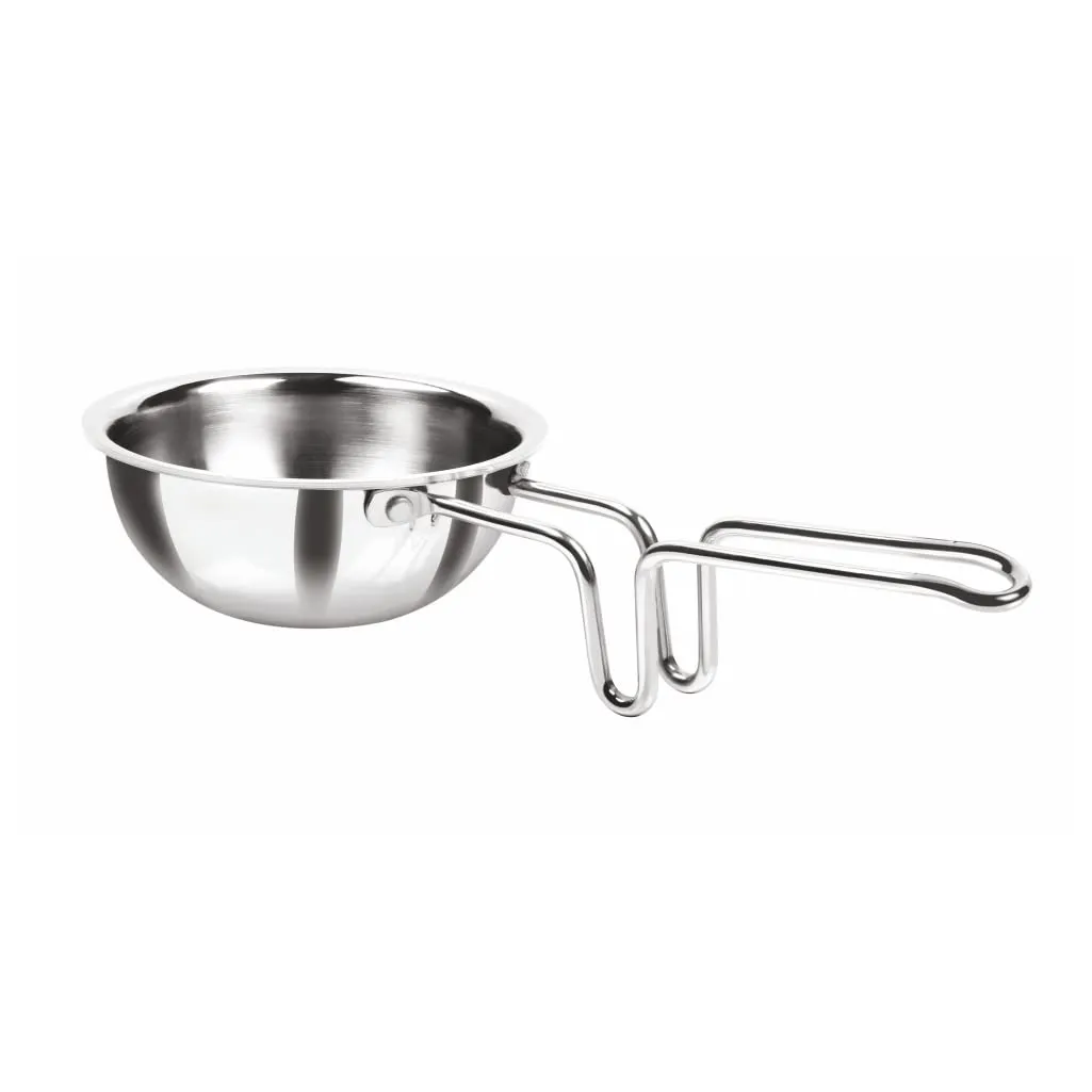 MILTON Pro cook Triply Stainless Steel Tadka Pan, 12 cm, Silver | Vagar Pan | Baghar Pan| Chounk Pan | Flame Safe | Induction Safe | Dishwasher Safe | Stainless Steel Wired Handle