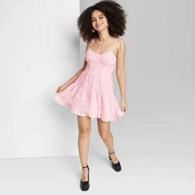 New - Wild Fable Women's Sweetheart Neckline Satin Mini Slip Dress