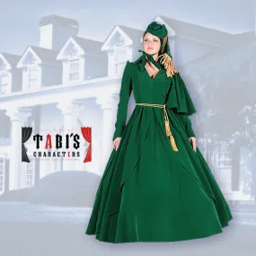 Old South Green Curtain Dress (Scarlett's Drapes)