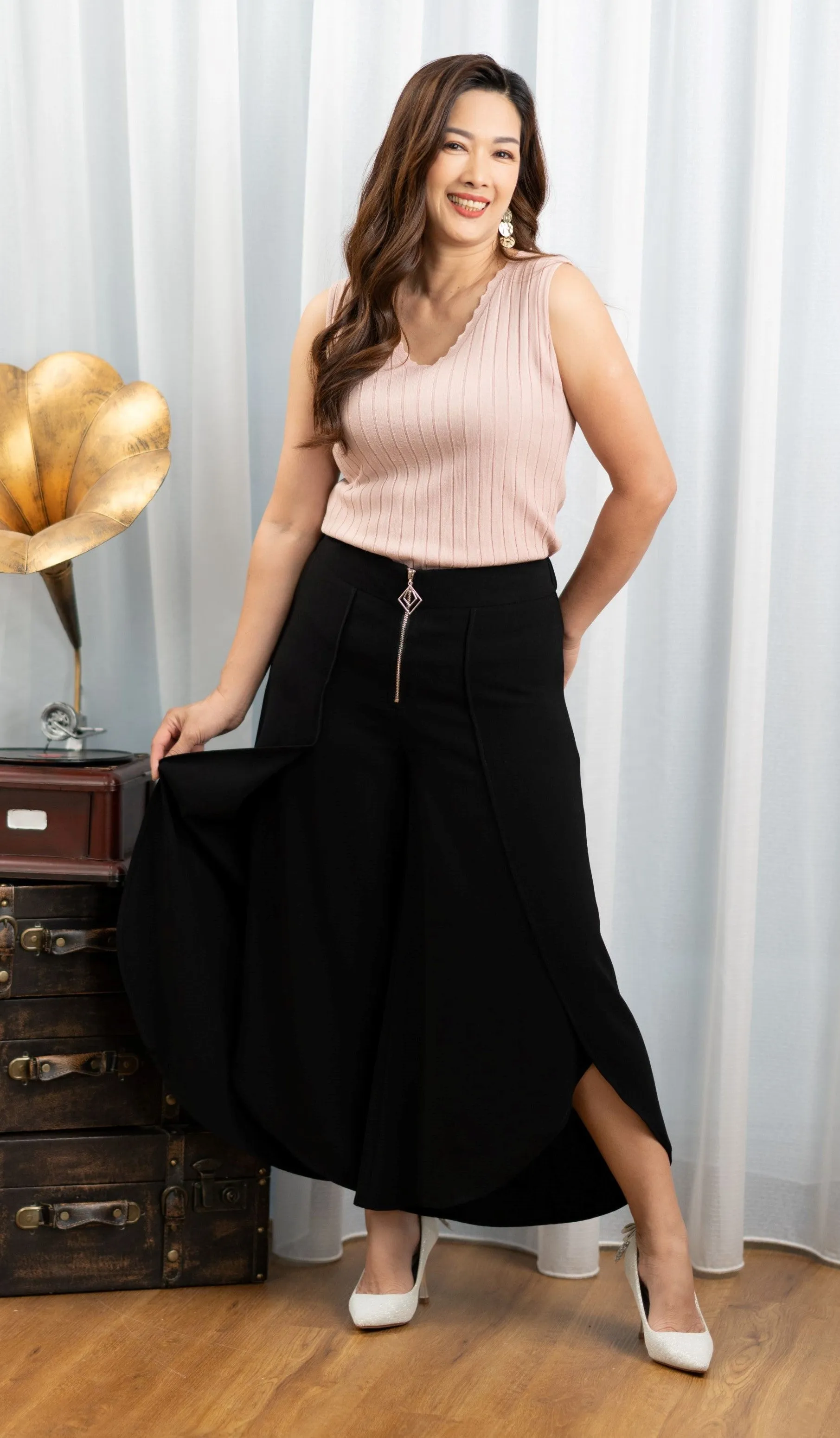 Open Cut Panel Culottes