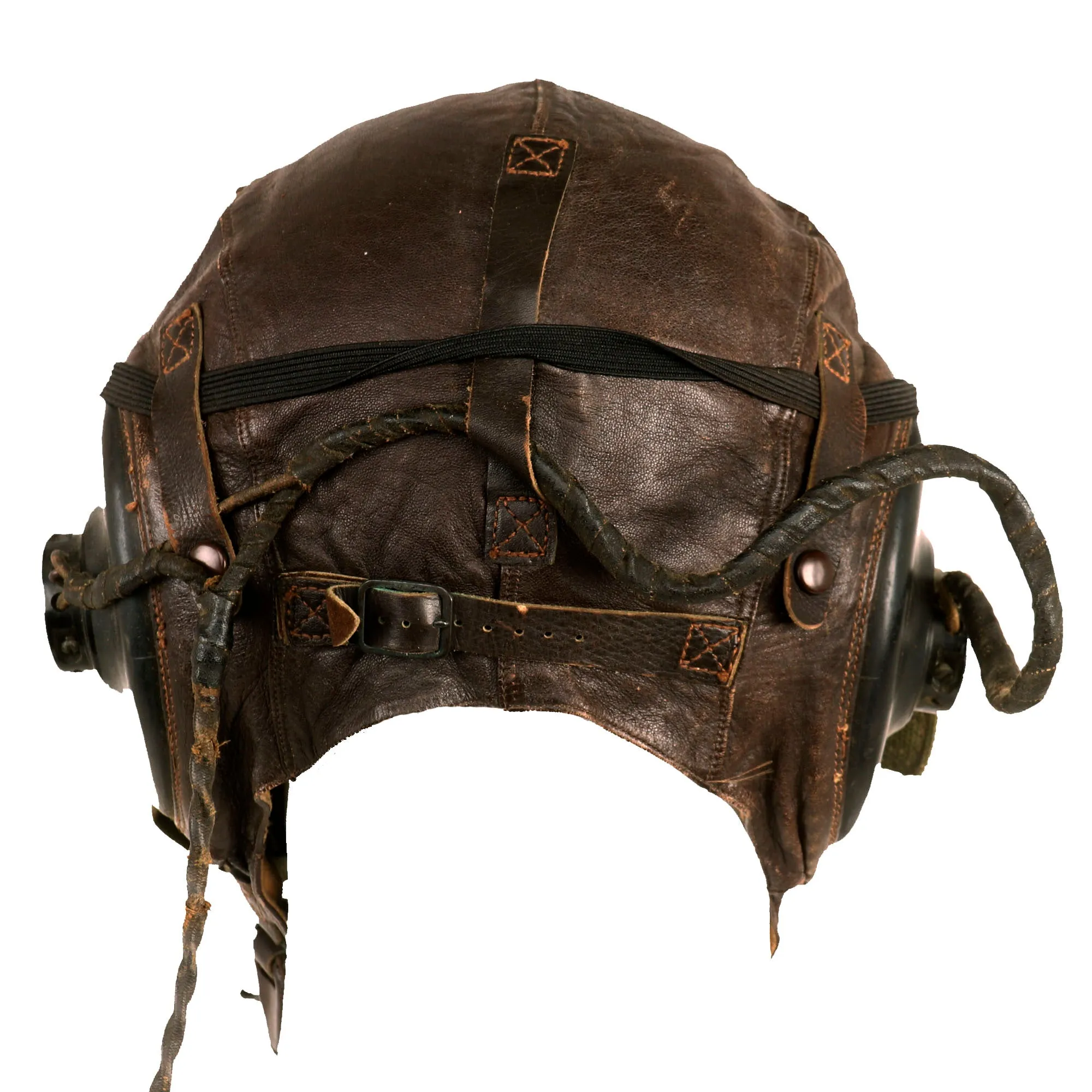 Original U.S. WWII Named USAAF Aviator Flight Helmet Set - British RAF Mk VIII Goggles, A-11 Helmet, & Type A-14 Oxygen Mask