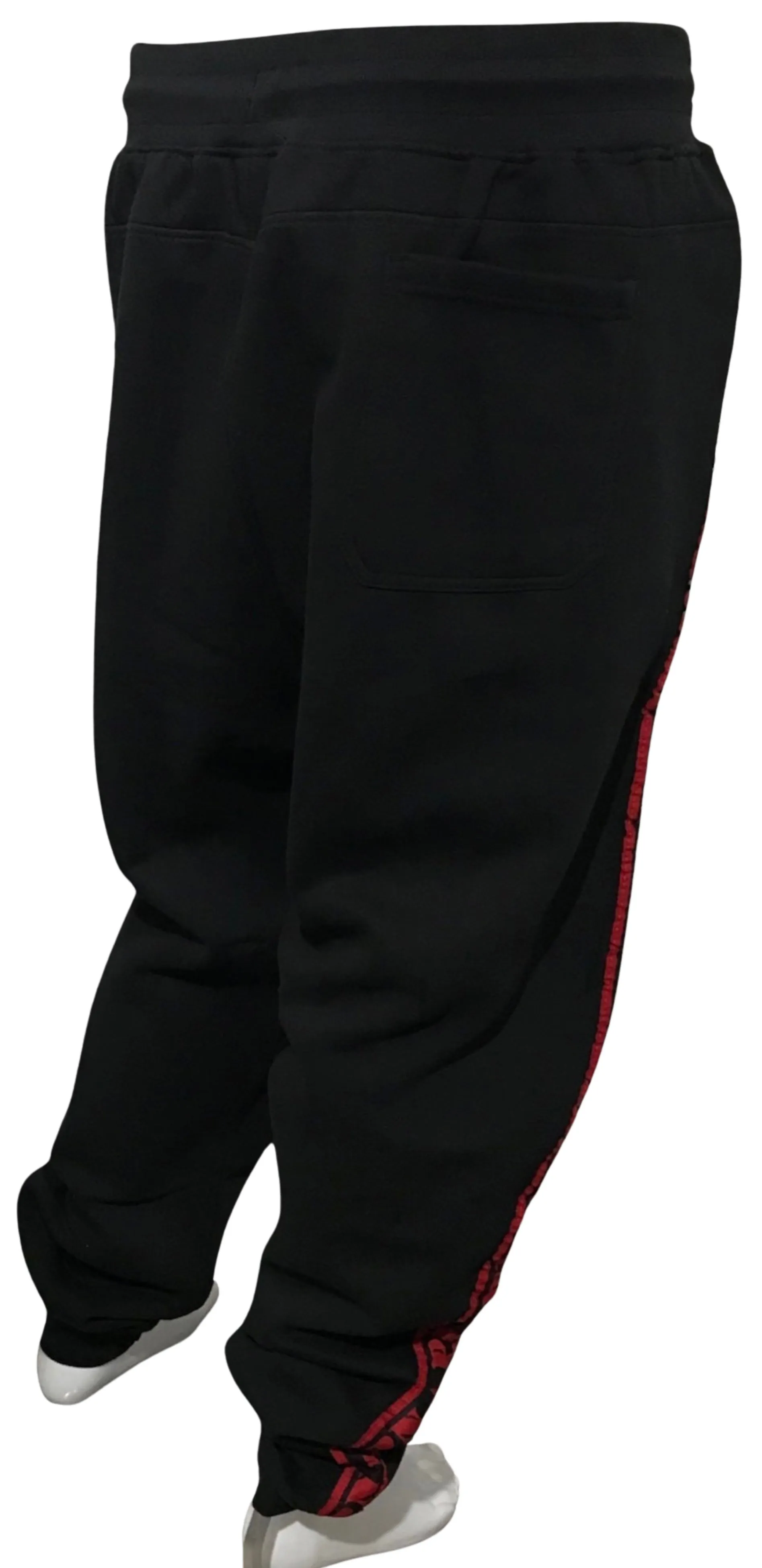 ^PARISH NATION^ (BLACK-RED) JOGGERS SWEATPANTS (BIG & TALL)