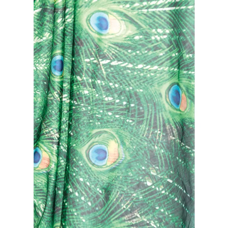 Peacock Feather Halter Wing Cape With Wrist Straps