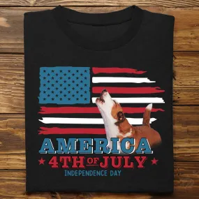 Pet Lovers - 4th Of July Custom Photo The Best Companionship Is With A Pet - Personalized Unisex T-shirt, Hoodie, Sweatshirt