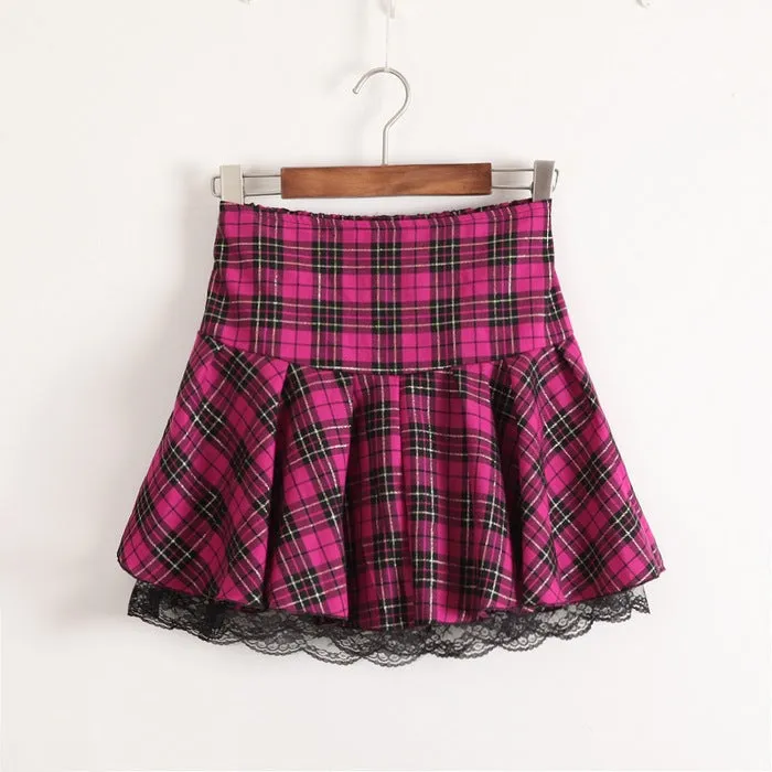 Plaid School Girl Skirt