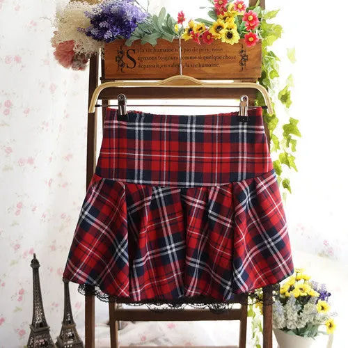 Plaid School Girl Skirt