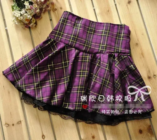 Plaid School Girl Skirt