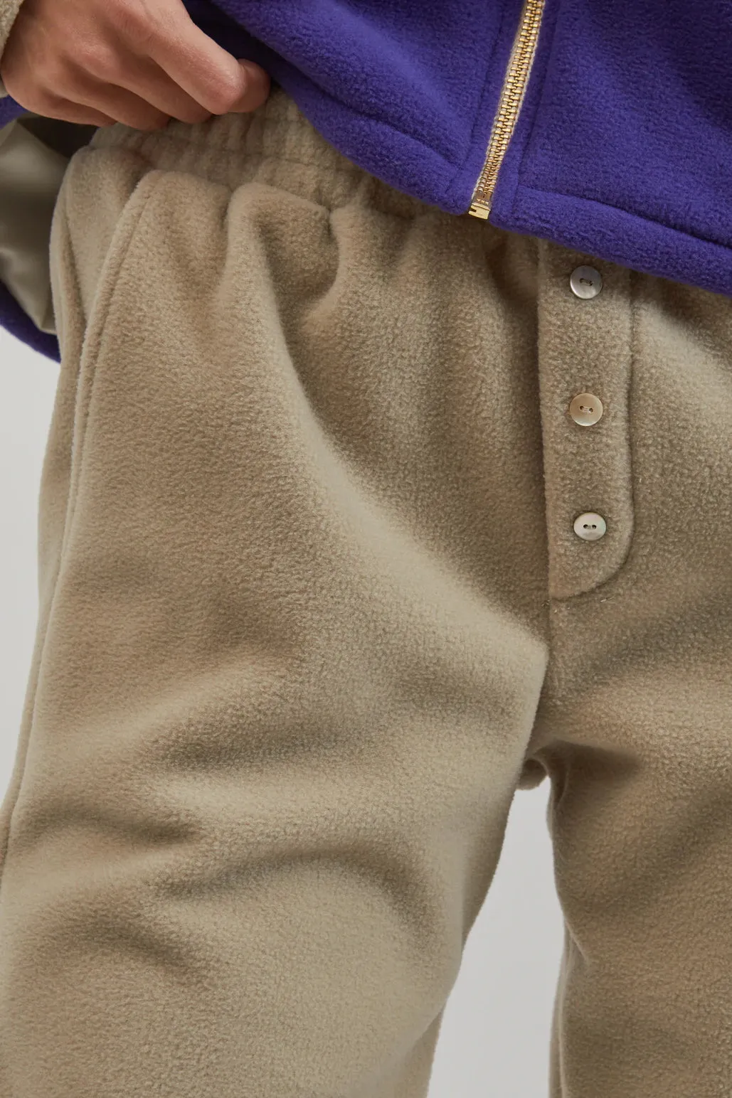 Polar Fleece Sweatpant, Stone