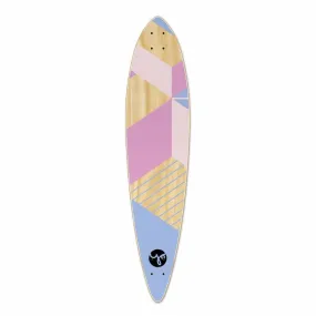 Punked Pintail Longboard Deck - Geometric Series - Purple