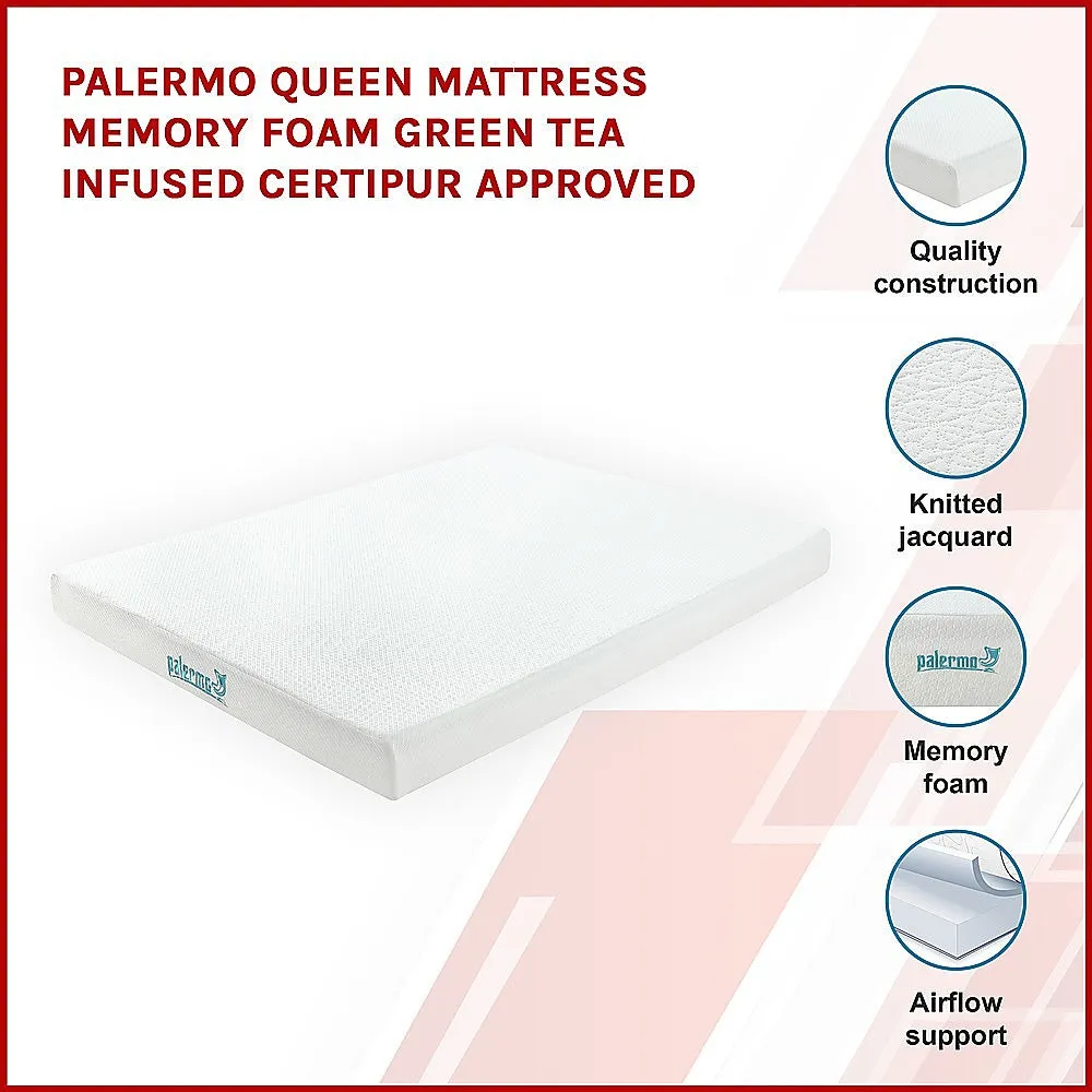 Queen Memory Foam Mattress, Green Tea Infused, CertiPUR