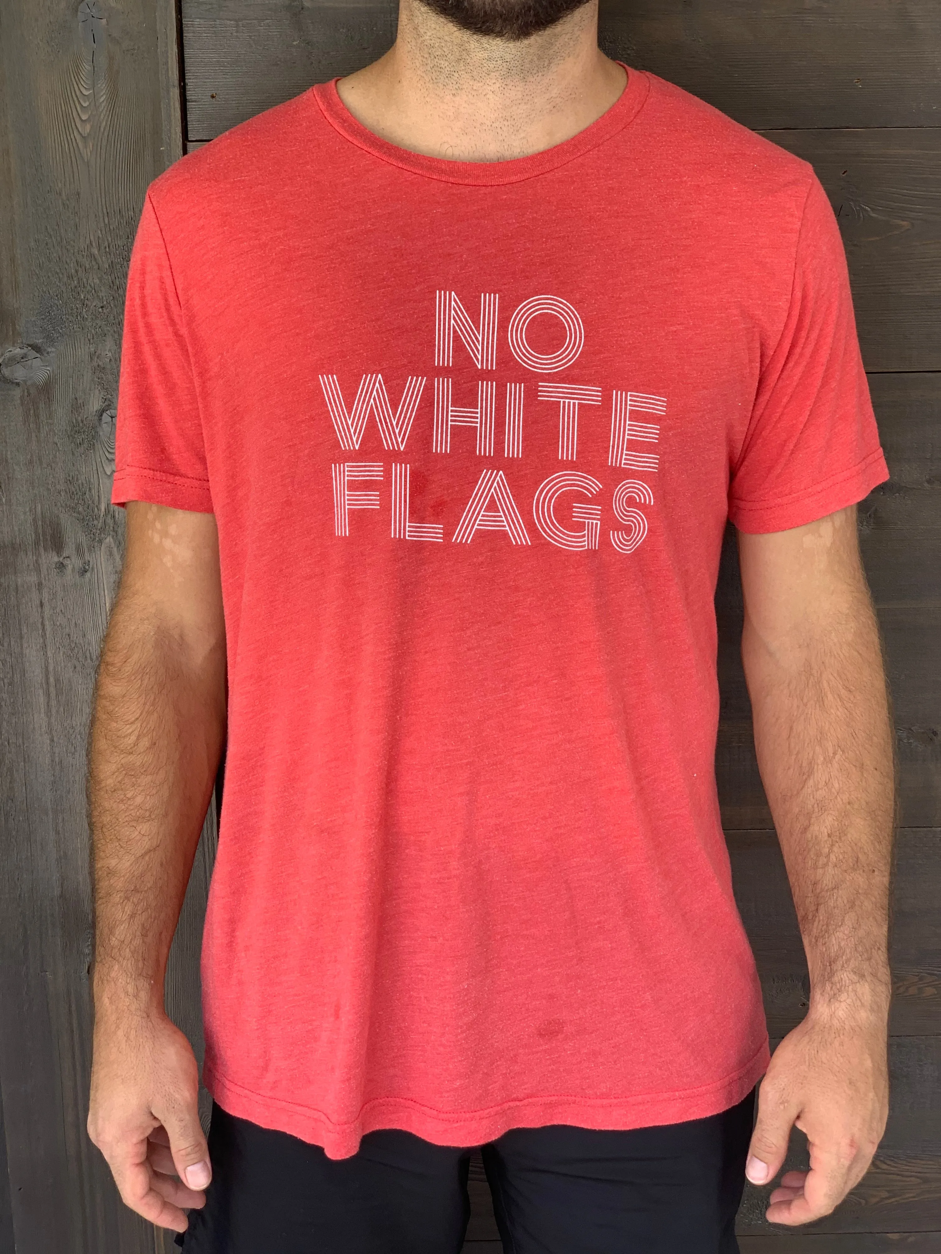 Red Tri-blend No White Flags T-Shirt