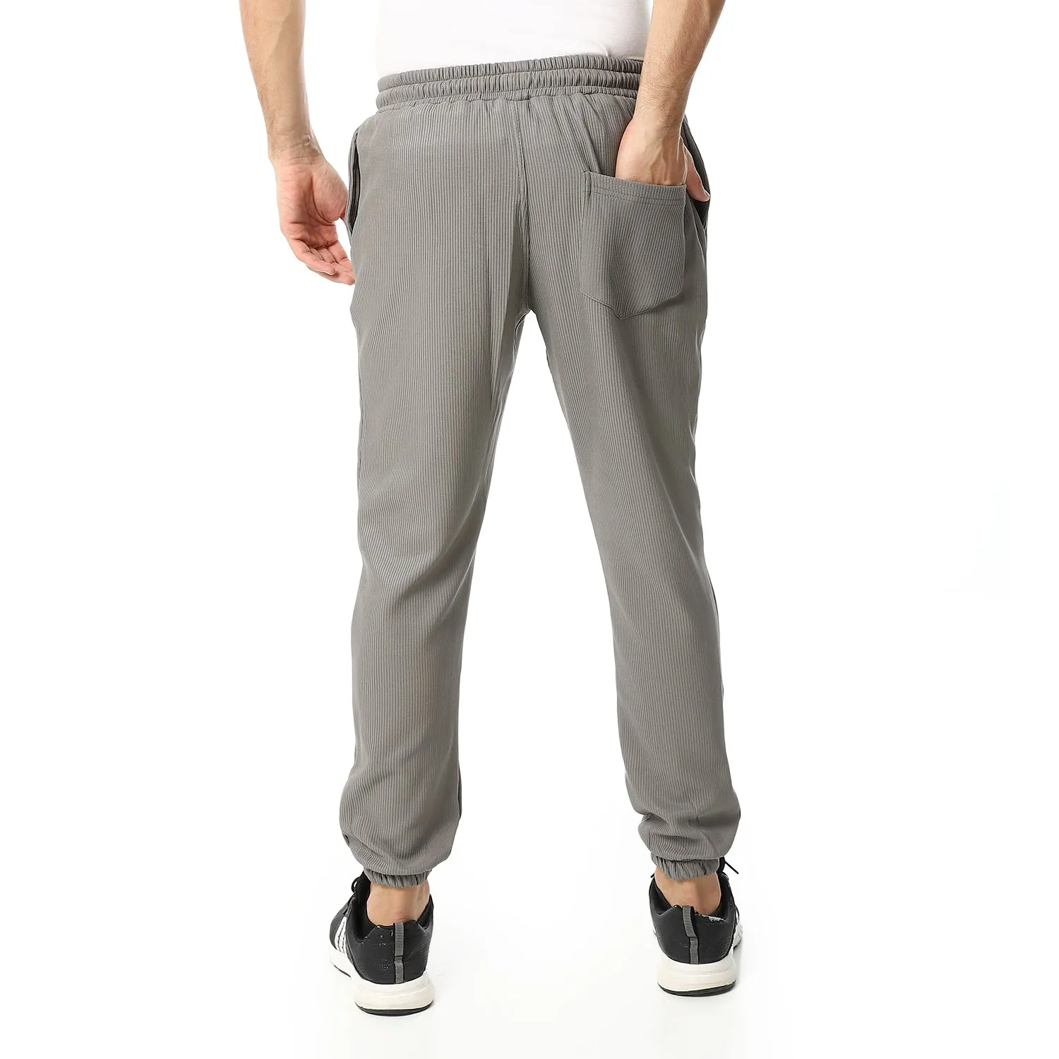 Regular Comfy Elastic Waist Sweatpants - Red Circle