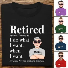 Retirement - Retired Definition Happy Retirement - Personalized T-shirt (VT)