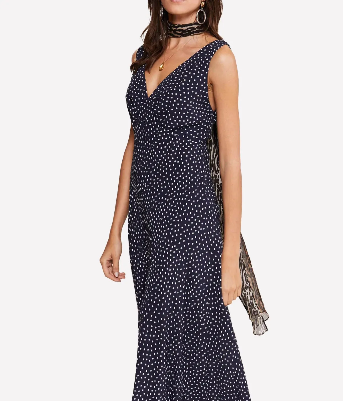 SANDRINE DRESS - MINI POLKA DOT NAVY