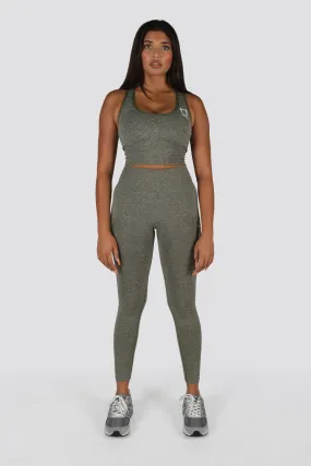 Seamless Movement Highwaisted Leggings - Khaki Marl