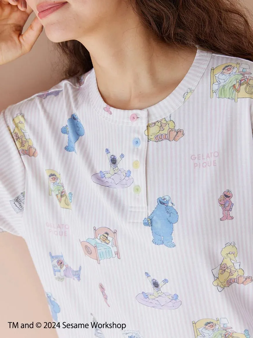 【SESAME STREET】 All-over Print Pullover