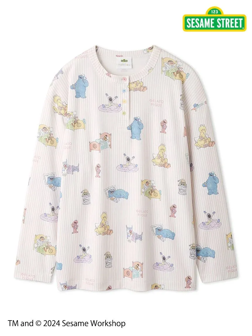 【SESAME STREET】 All-over Print Pullover