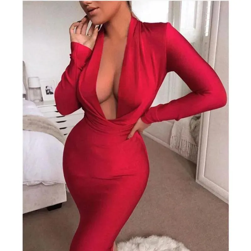 Sexy V Neck Long Sleeve Women  2022 Celebrity