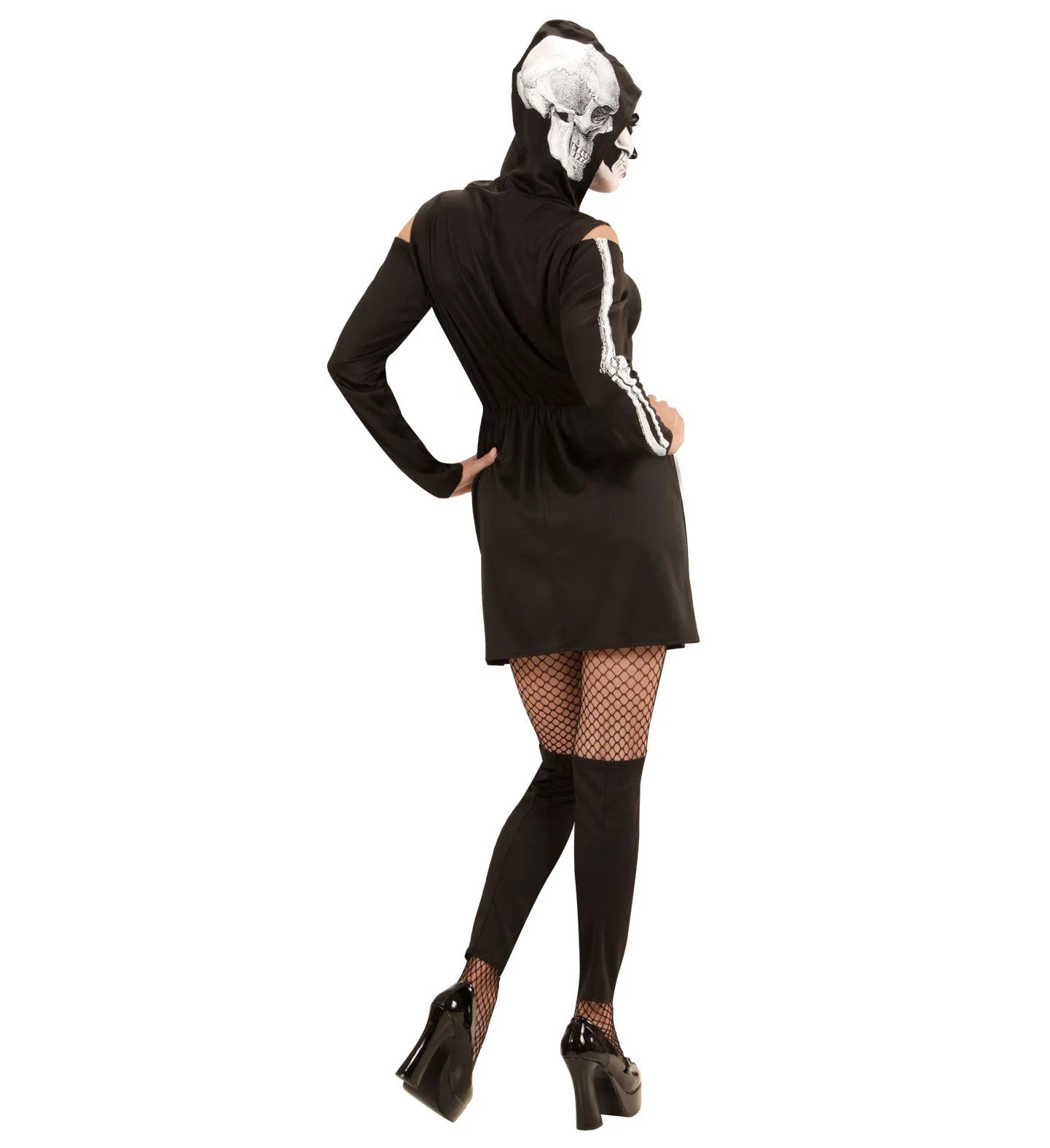 Skeleton Hooded Dress Costume Adult