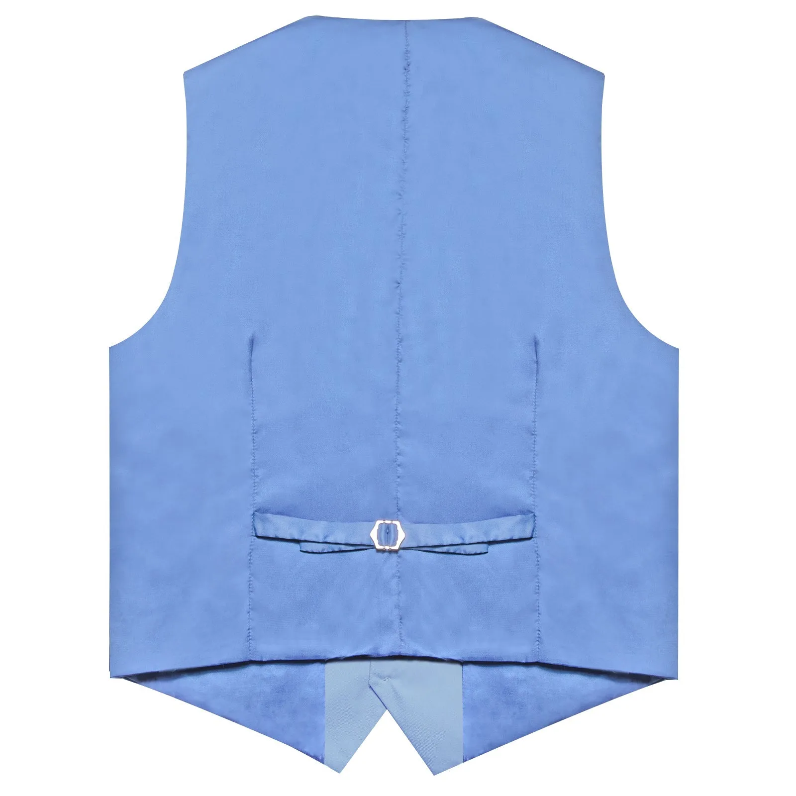 Sky Blue Solid Silk Men's Classic Vest