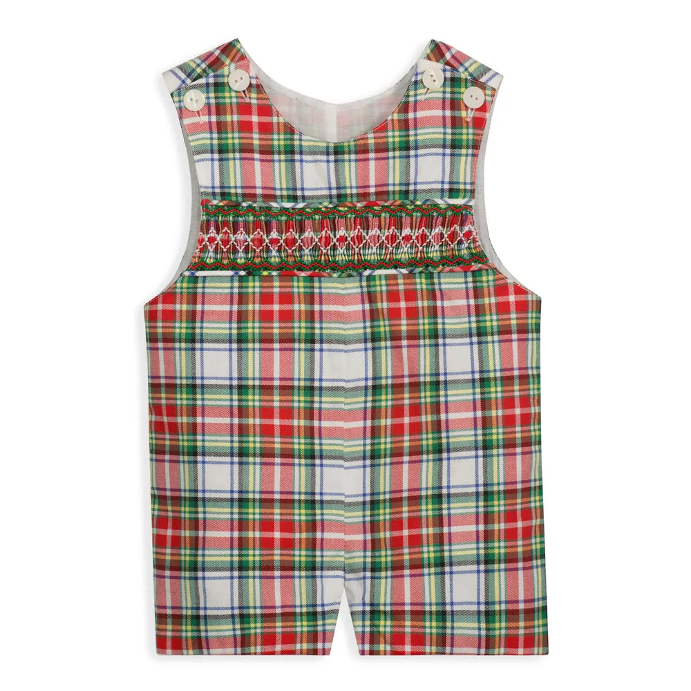 Smocked Shortall -- Decatur Plaid