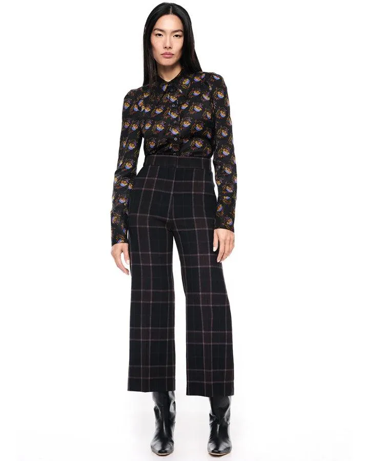 Smythe Rosewood Plaid Wide Leg Culotte