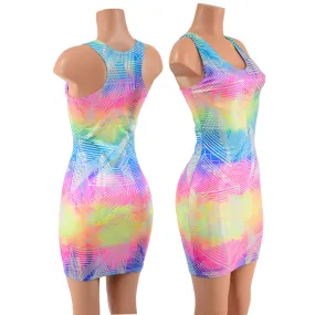 Spectrum Holographic Racerback Tank Dress