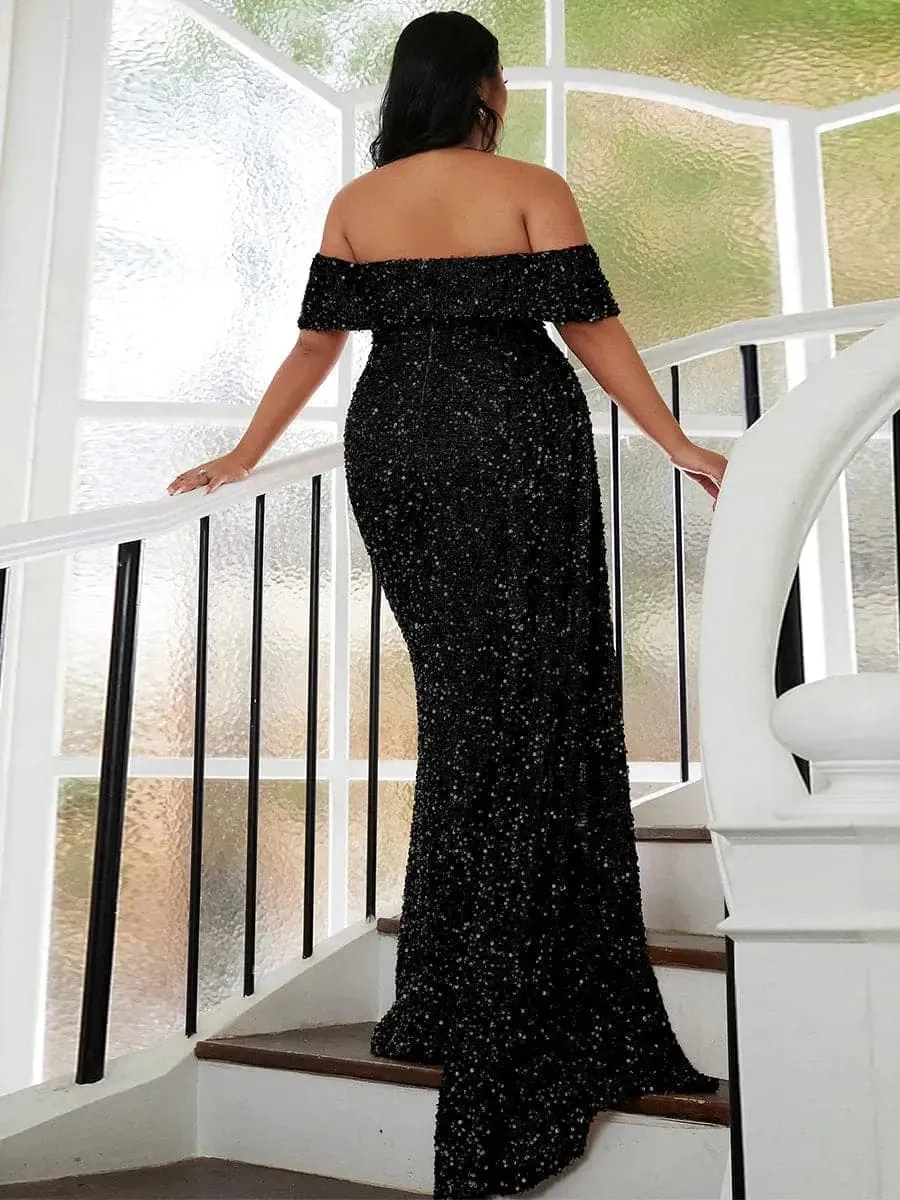 Strapless Sequin Evening Dress XH2132