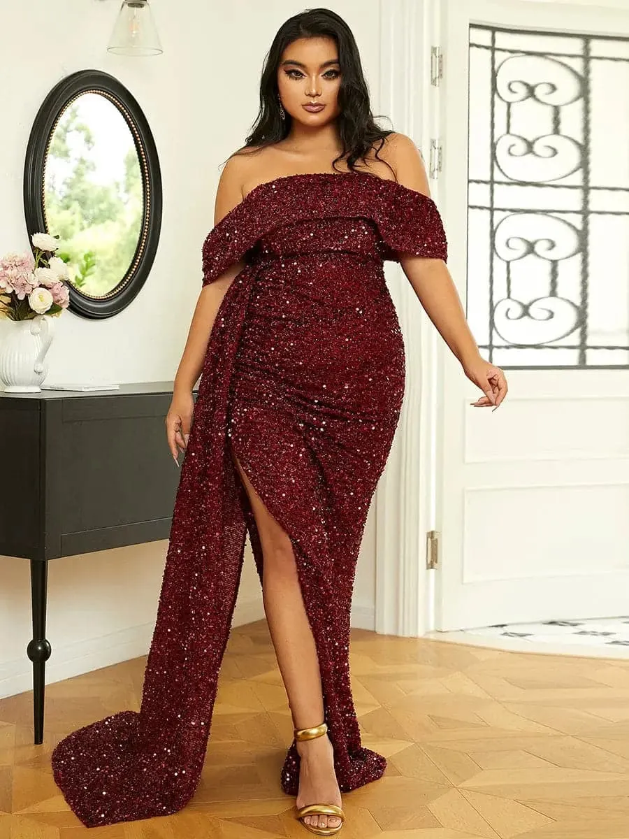 Strapless Sequin Evening Dress XH2132