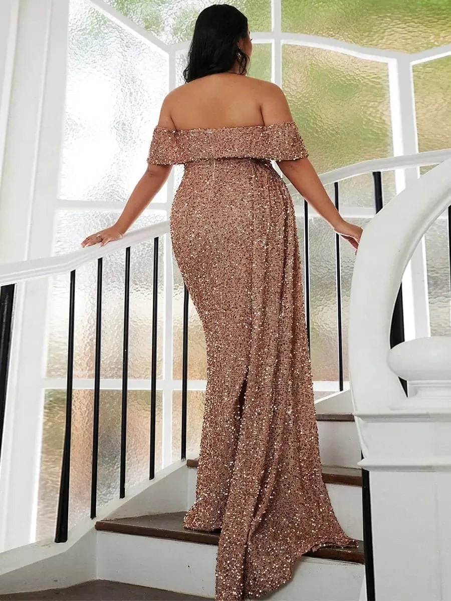 Strapless Sequin Evening Dress XH2132