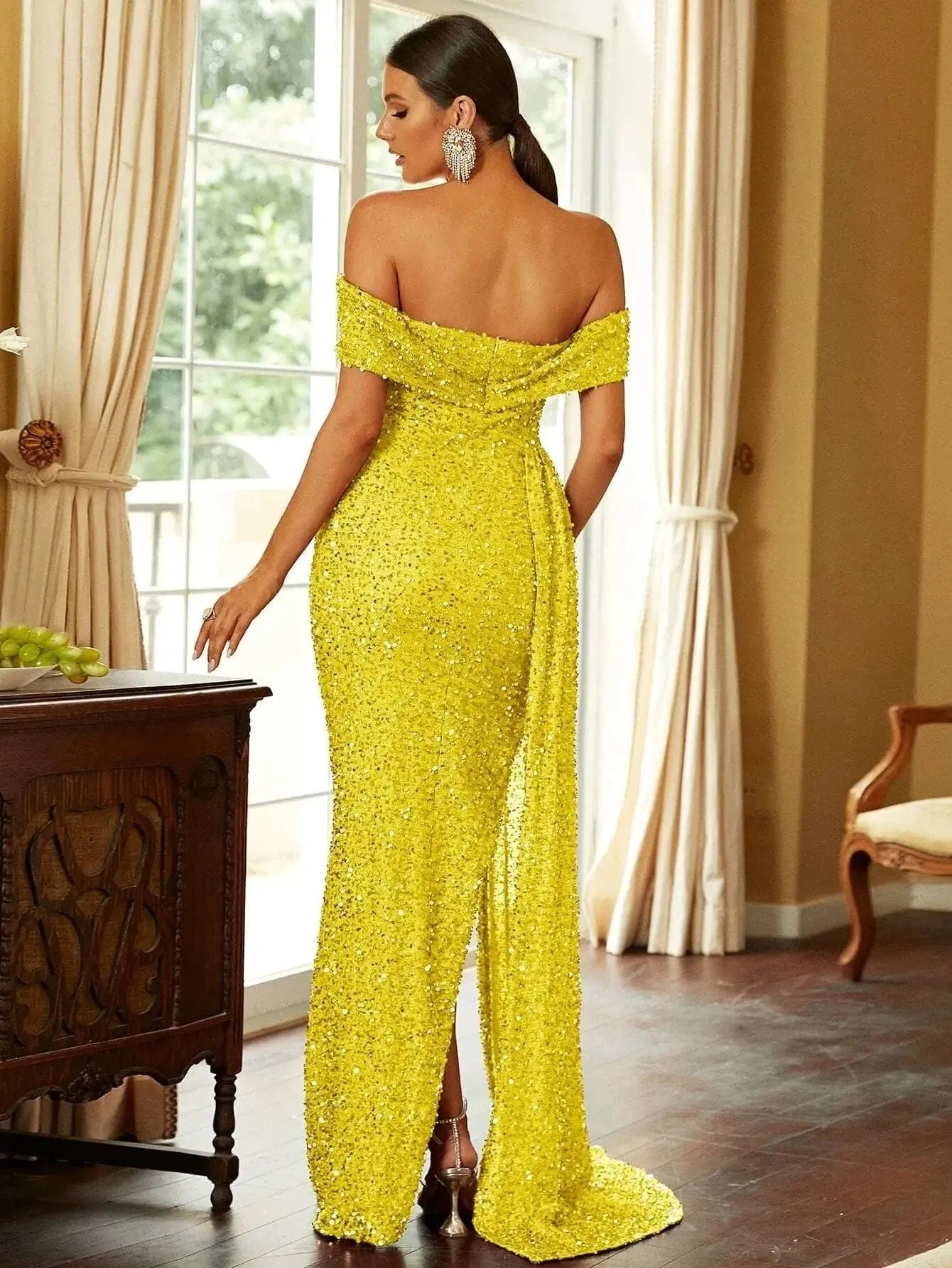 Strapless Sequin Evening Dress XH2132