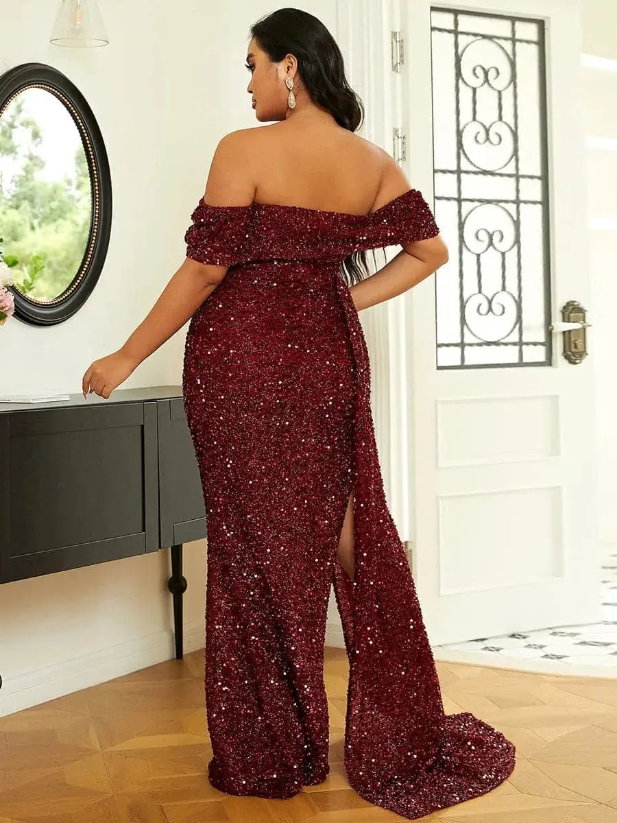 Strapless Sequin Evening Dress XH2132