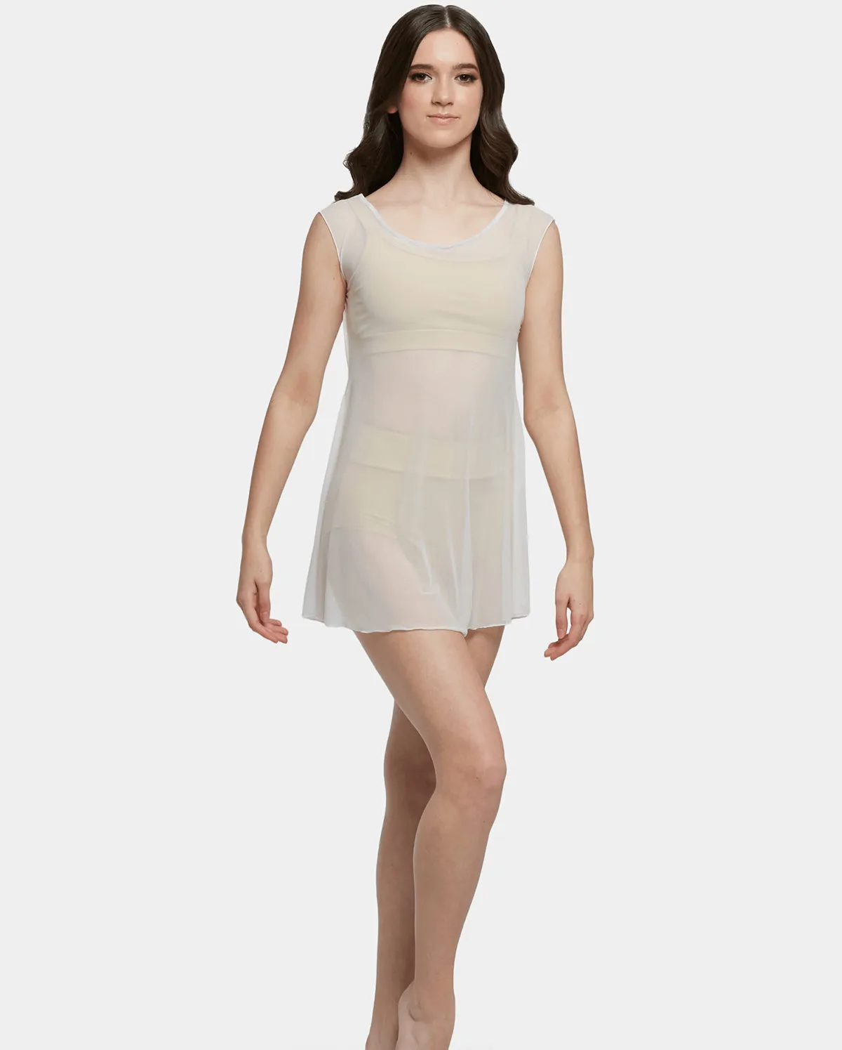 Studio 7, MESH SLIP DRESS, White, Adults, ADD22