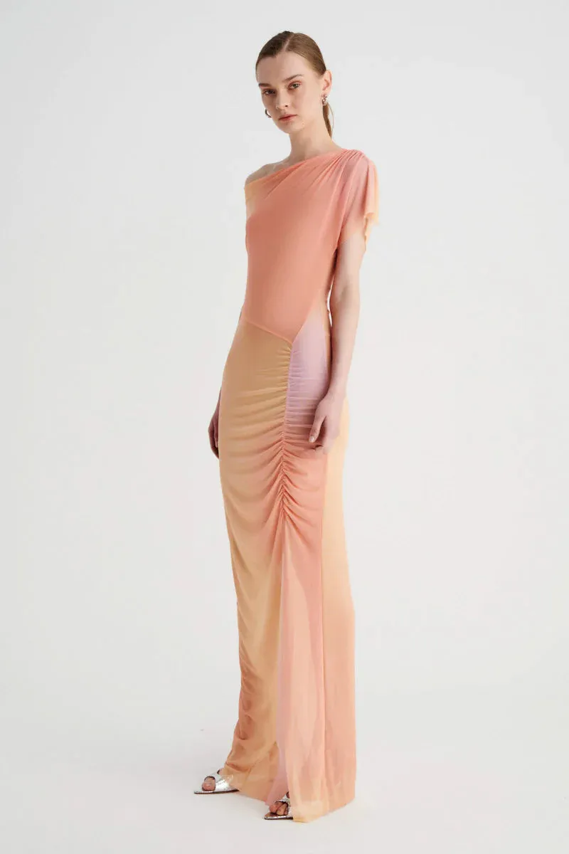 Suboo Venus Ruched Maxi Dress - Ombre