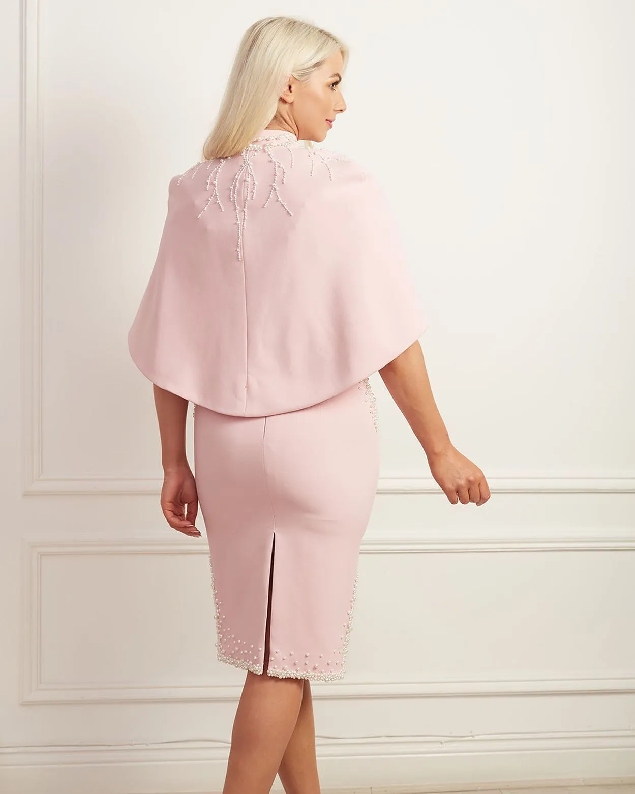 Susana dress in pink matching cape