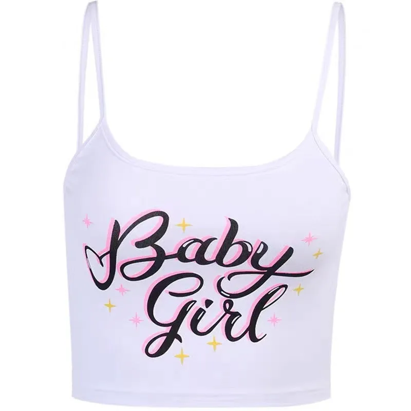 Sweet Baby Girl Starry Crop Tank Top