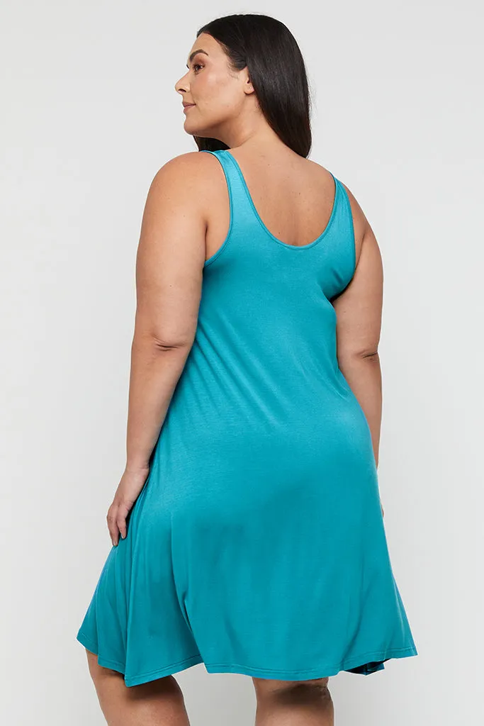 Swing Maternity Dress - Teal